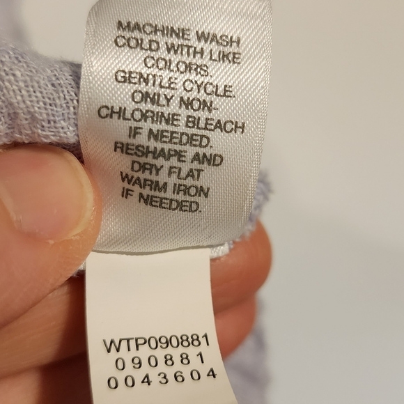 J. Jill Purejill Crinkled Linen Lagenlook Light Hyacinth Sleeveless Tunic Tank S - Picture 8 of 10